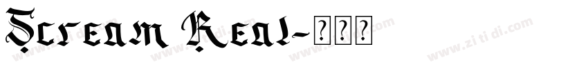 Scream Real字体转换